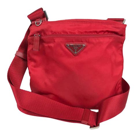 Prada red nylon crossbody